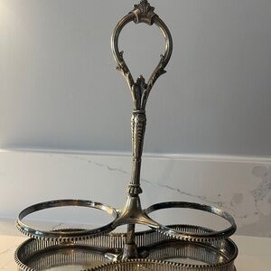 James Dixon Silver Plate Wine Bottle Caddy